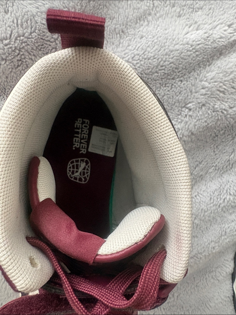EUC Men’s Puma Rebound Layup High-Top Sneakers - Burgundy and White Size 9 - Picture 3 of 10